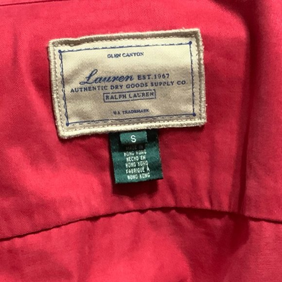 Ralph Lauren Glen Canyon Women’s Red Denim Zippered Jacket Coat Small - Picture 4 of 5